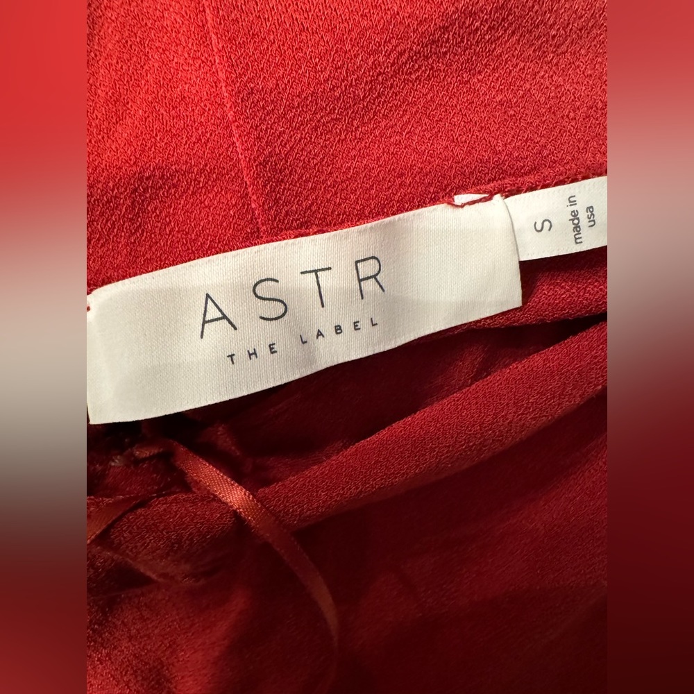 ASTR Wrapped Strap Women’s Red Maroon Rust Polyester Maxi Dress Size Small - Picture 10 of 11